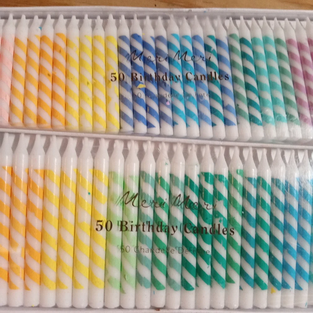 NWT- Meri Meri Rainbow Candle Set
